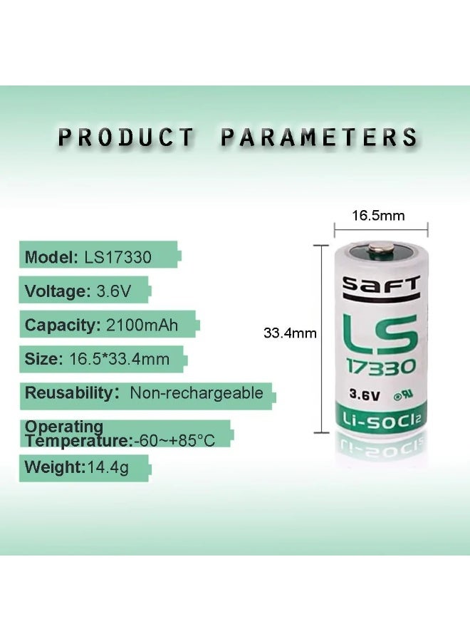 SAFT LS17330 3.6V Lithium Battery – Li-SOCl₂, High Energy, Long Life - Image 2