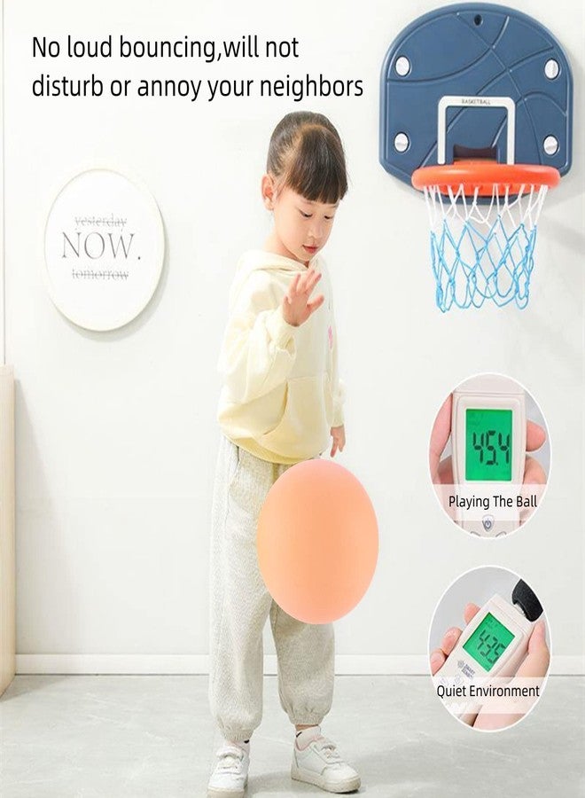 Ganjiang 7Inches Uncoated Silent Foam Ball, Sponge Kickball,Dodgeball for Indoor Activity & Play(Orange Color) - Image 2