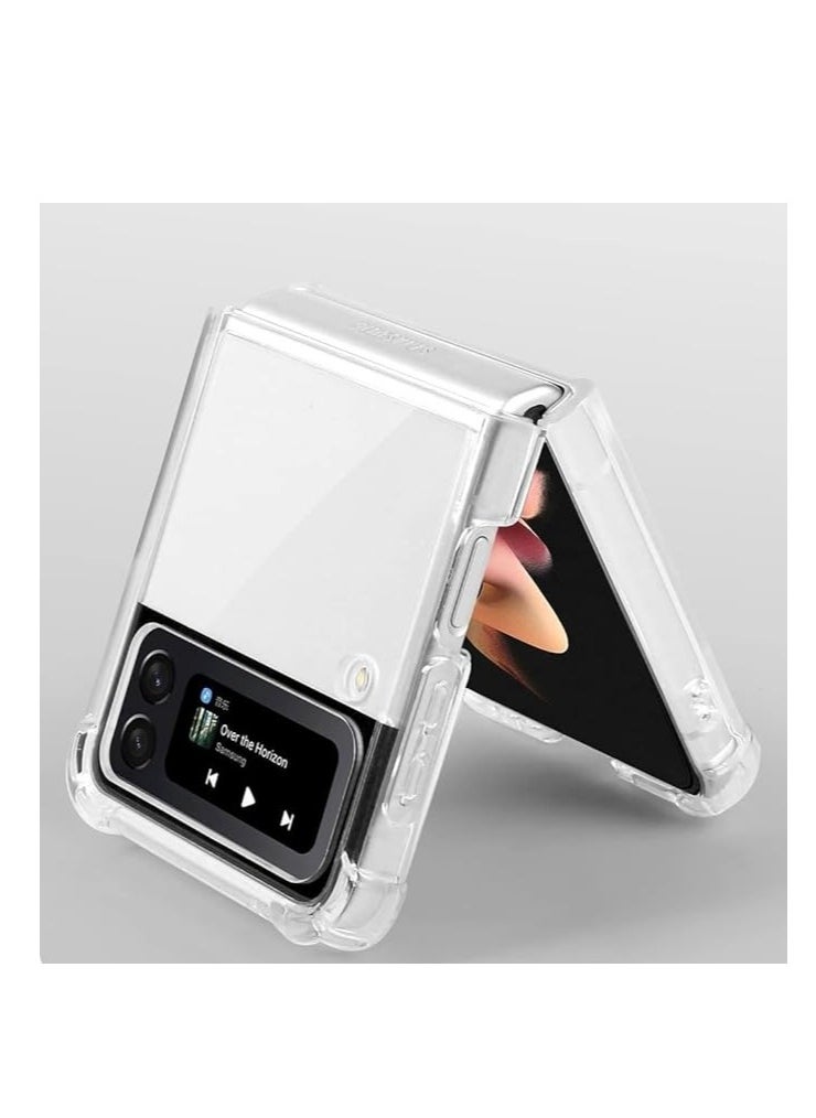 Magnetic Clear Case for Samsung Galaxy Z Flip 4 5g, Compatible with Magsafe Card Wallet and Wireless Charger, Transparent Shockproof and Drop-Proof Hard PC Case