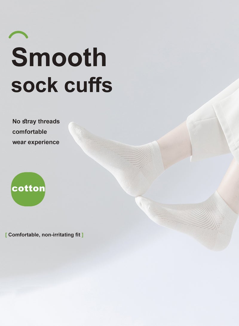 infino Women's Breathable Cotton Mesh Ankle Socks - 8 Pairs, Lightweight and Comfortable for Spring and Summer  - Image 5