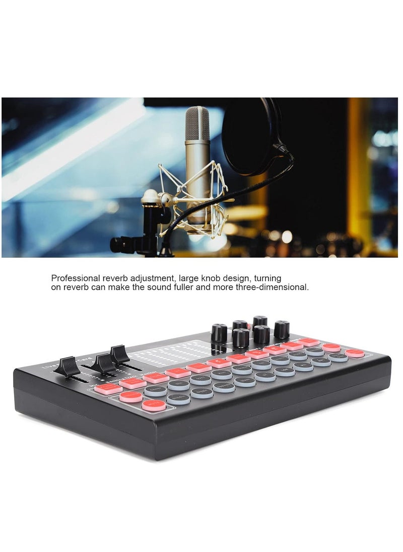 BGM Live Sound Card, M9 Sound Card Set Bluetooth5.0 Stable Signal Live Sound Card Equipment Kit Compatible for Live Streaming, Bluetooth Interf Audio Mixer  - Image 2