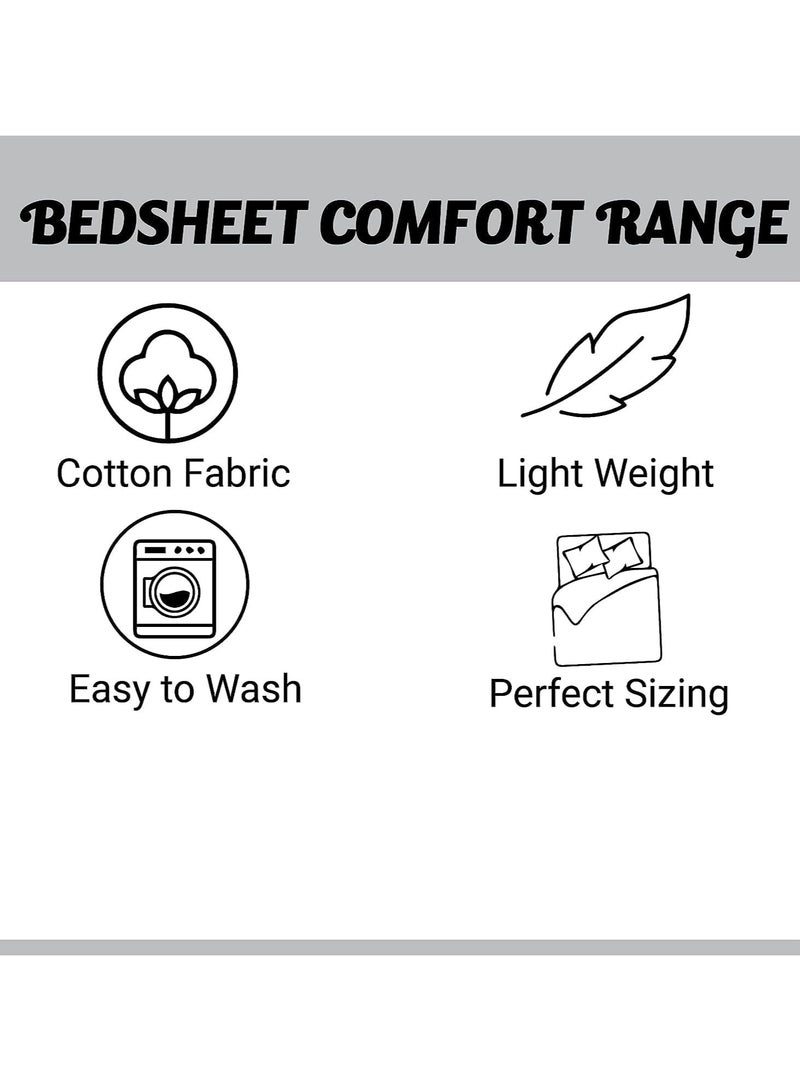 Saudi Deal 3 Piece Luxury Cream Striped Bed Sheet Set with 1 Flat Sheet and 2 Pillowcases for Hotel and Home Crafted from Ultra Soft and Breathable Cotton for Year-Round Comfort, (Single/Double) - Image 5