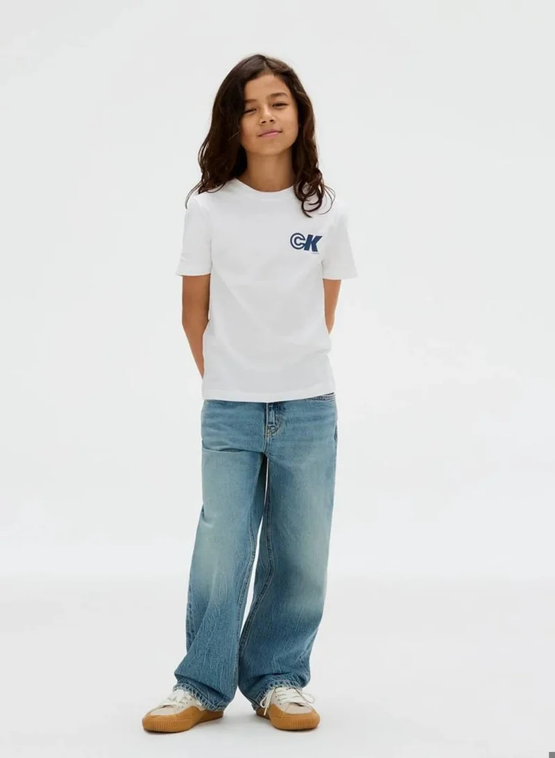 Calvin Klein Jeans Bright White Logo T-Shirt for Men | Best Price UAE