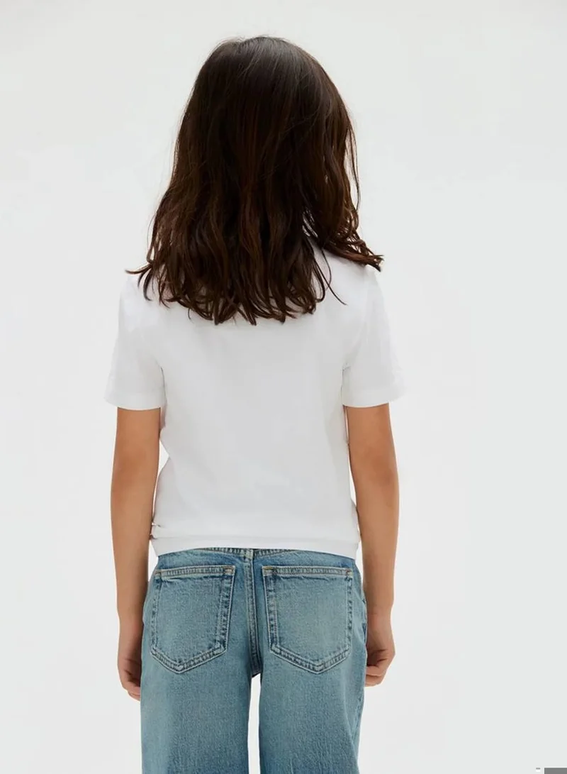 Calvin Klein Jeans Bright White Logo T-Shirt for Men | Best Price UAE