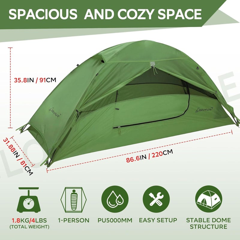 Clostnature Ultralight 1 Person Backpacking Tent - Waterproof and Easy Setup - Image 2