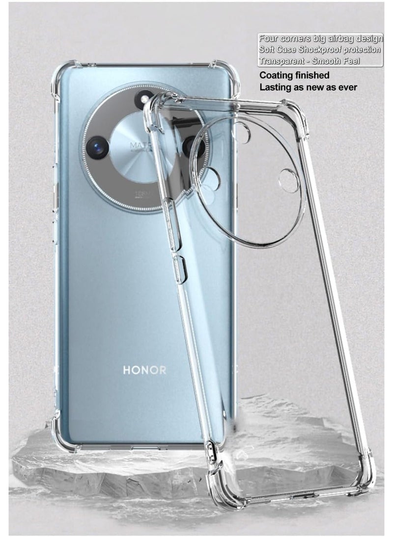 BORTONY Honor X50 5G Clear Case Cover Shockproof Flexible Silicone Bumper Cover Transparent Anti Scratch TPU Full Camera Protection Designed For Honor X50 5G - Image 2