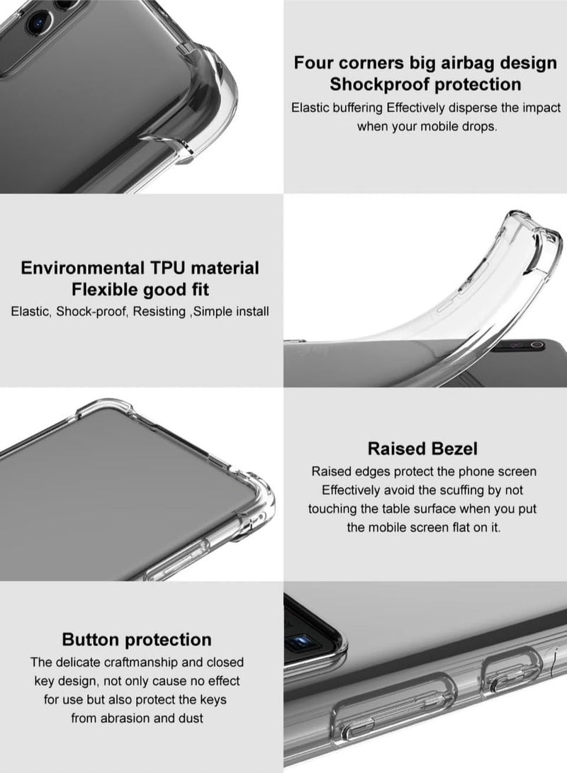 BORTONY Honor X50 5G Clear Case Cover Shockproof Flexible Silicone Bumper Cover Transparent Anti Scratch TPU Full Camera Protection Designed For Honor X50 5G - Image 4