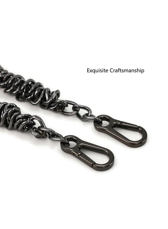 Yichain Unique Metal Bag Chains Purse Handles Strap Replacement Accessories Charms for Handbags 16 Inch (Black) - Image 3