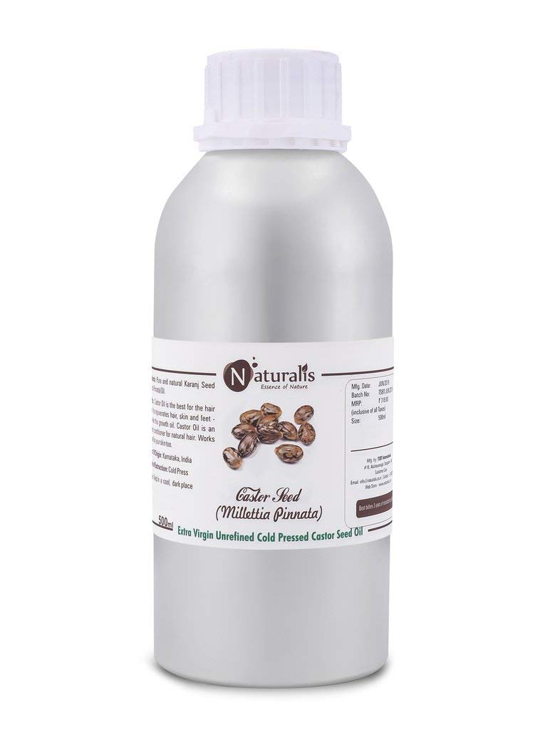 Naturalis Essence of Nature Extra Virgin Cold Pressed Unrefined Castor Oil for Hair Growth Skin Care Moisturising Dry Skin Nails 500ml - Image 1
