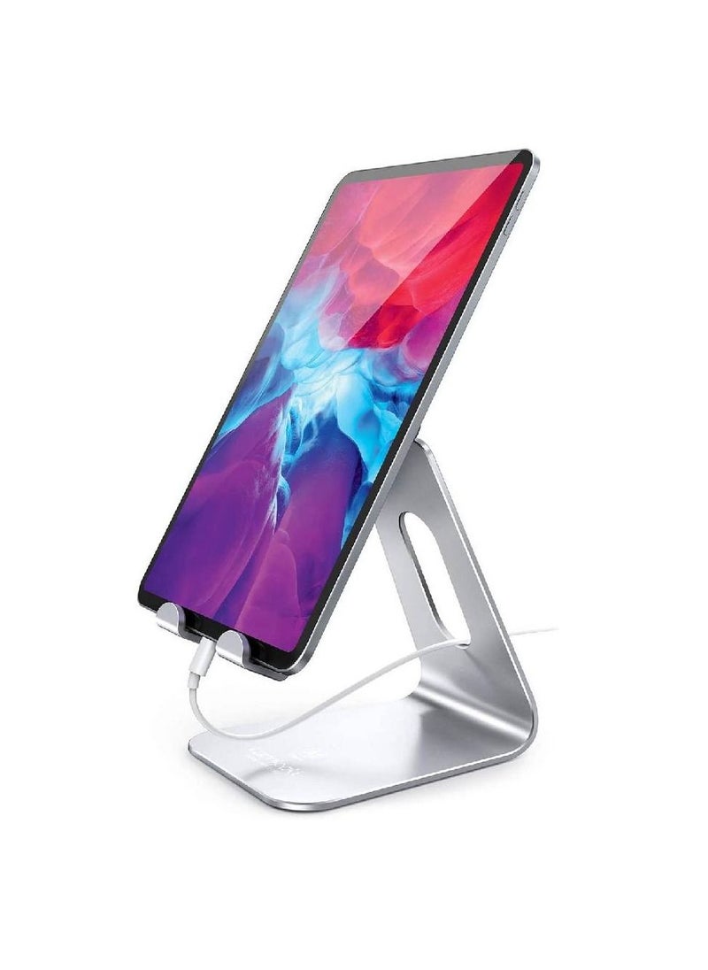 جينيكست حامل قاعدة قابل للتعديل لسطح المكتب متوافق مع الأجهزة اللوحية مثل iPad Air Mini Pro ، الهاتف XS Max XR X 6 7 8 Plus المزيد من الأجهزة اللوحية (4-13 بوصة) - فضي  - Image 1