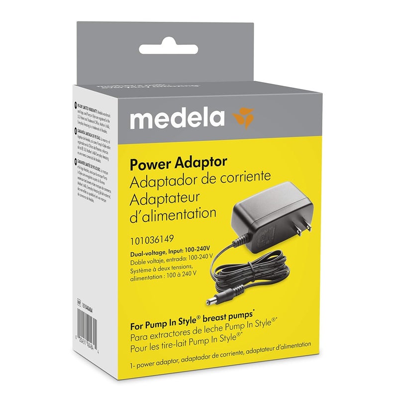 Medela مضخة ميديلا بتصميم متميز مع محول طاقة ماكس فلو جهد مزدوج 110240 فولت كابل طاقة للاستخدام الدولي قطعة غيار أصلية لمضخات الثدي 9 فولت بتصميم متميز - Image 2