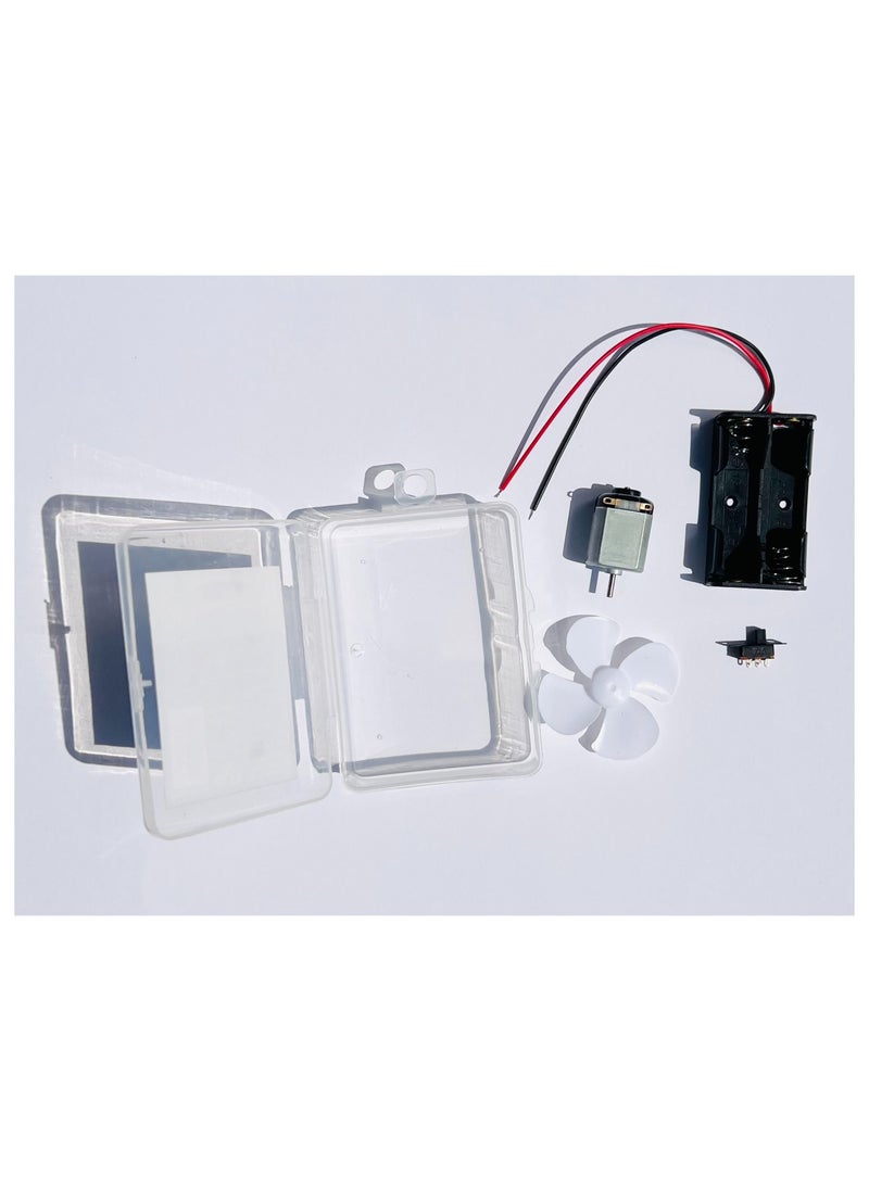 SBC - SBC Circuit Kit with - DC Motor, Cell Holder, Push to On Switch and 4 Blade Fan. DIY Circuit for School Experiments and Projects - Image 1