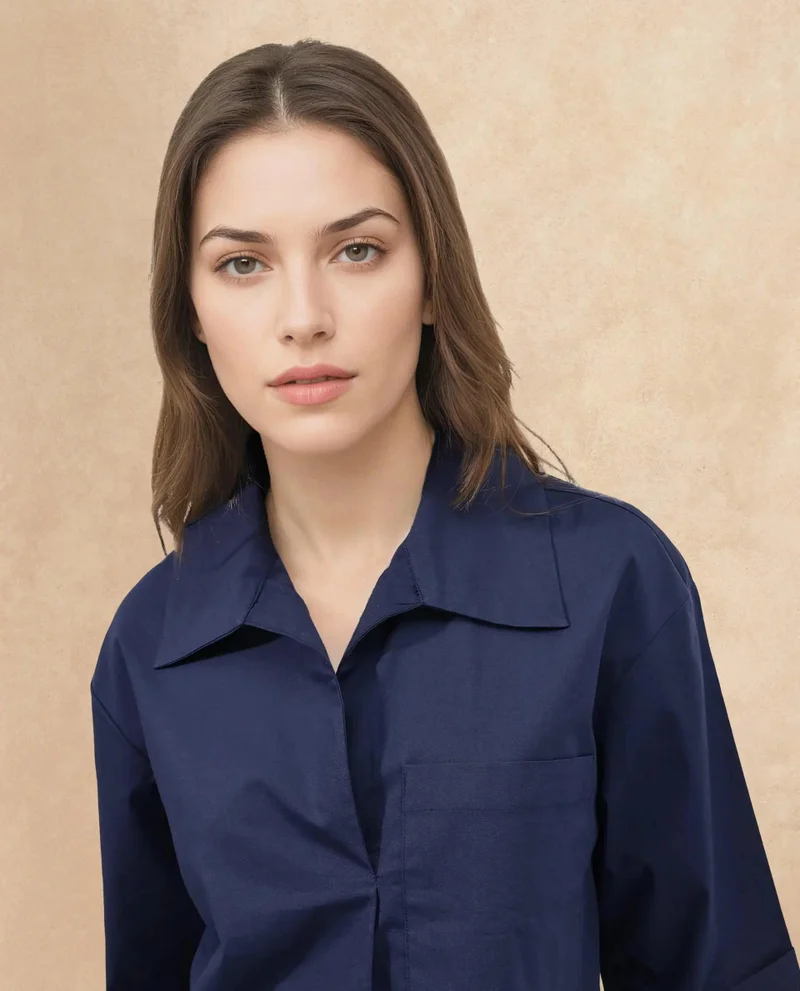 Rareism Women's Boxy Fit Half Sleeve Shirt