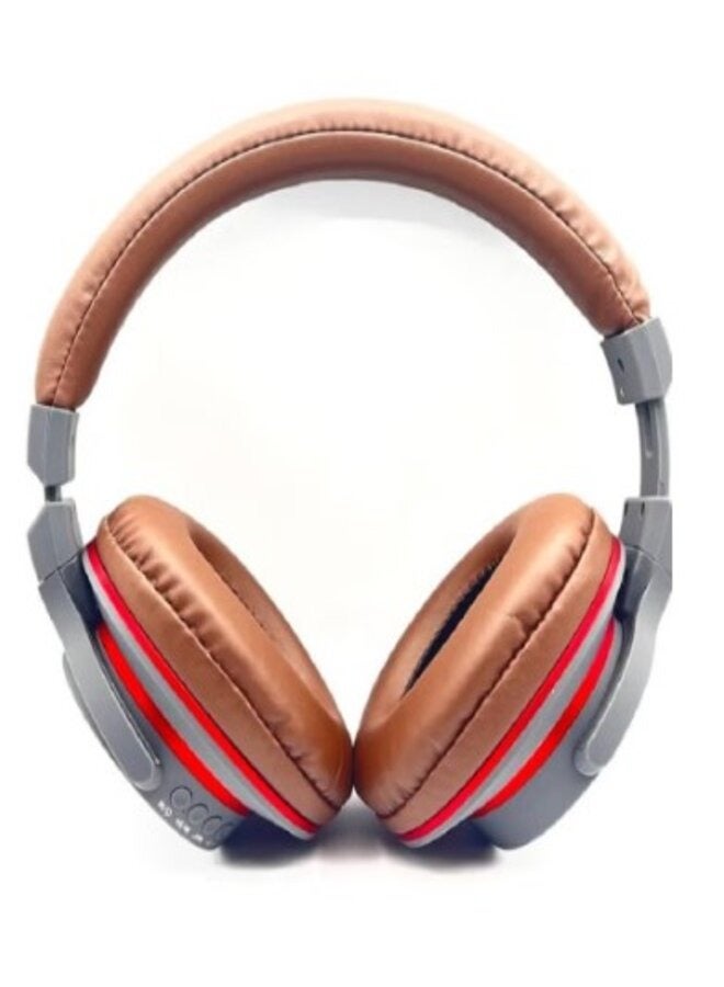 PROMASS Wireless On-Ear Headphones with Mic Brown - Image 1