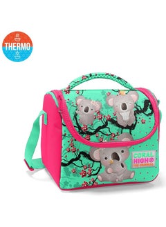 CORAL HIGH Kids Water Green Neon Coral Koala Patterned Thermo Lunchbox 11713  - Image 1