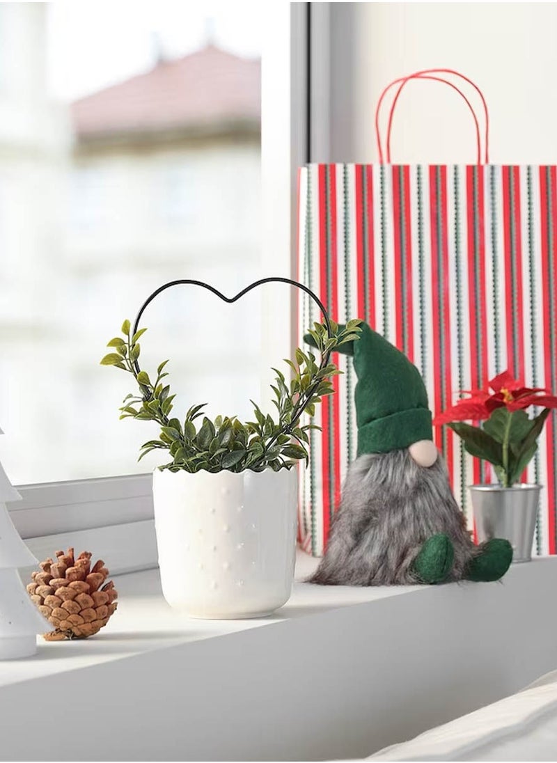FEJKA Artificial heart-shaped potted plant indoor outdoor myrtle plant  - Image 2