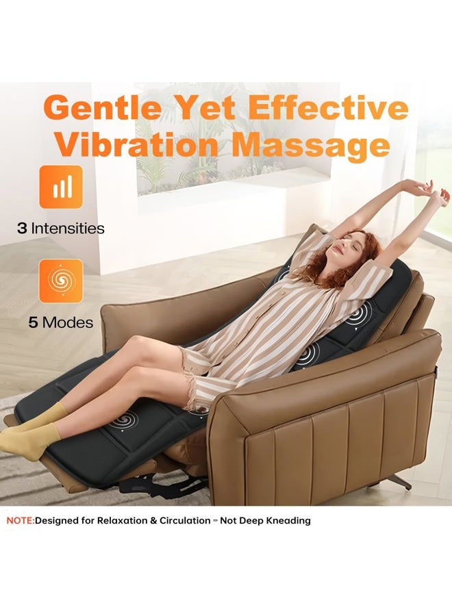 CILI Massage Mat Full Body,Massager Chair Pad,10 Vibration Motors & 5 Massage Modes,Back Massager for Bed,Massage Mattress Pad for Back,Heating Pad with Auto Shut Off - Image 3
