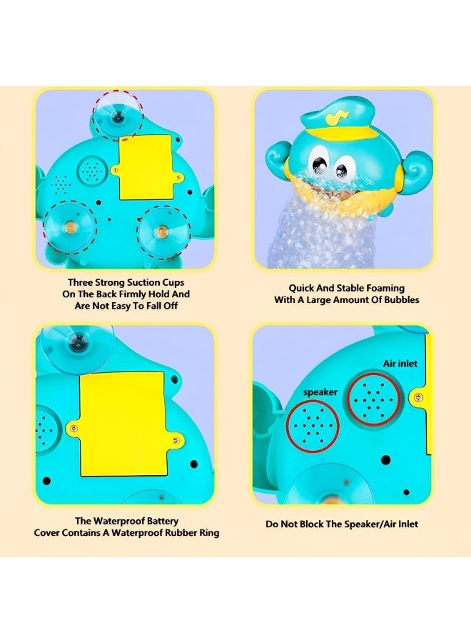 Soofam Baby Bath Bubble Machine Toys,Bathtub Bubble Bath,Bath Toy, Automatic,Safe And Relaxing,With Music Bath Toys,For Baby Boys,Girls And Toddler - Image 4