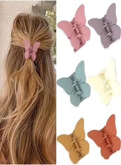 NAISIER NAISIER Butterfly Hair Clips for Women 2.7 inch Butterfly Claw Clips Hair Clips Hair Claw Clips for Thick Hair Cute Butterfly Hair Clips, Hair Accessories for Girls and Women (Matte Hair Clips) 