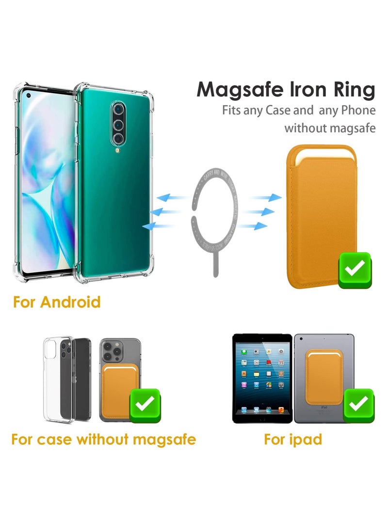 محفظة Mag Safe ، محفظة بطاقات مغناطيسية مصممة لهاتف iPhone MagSafe ، مناسبة لحامل بطاقات Magsafe الجلدي لهاتف iPhone12 13 ، ملصق خلفي للهاتف المحمول ، حامل بطاقة مغناطيسية من الجلد - Image 5