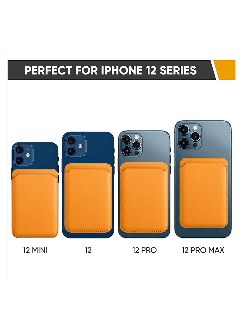 محفظة Mag Safe ، محفظة بطاقات مغناطيسية مصممة لهاتف iPhone MagSafe ، مناسبة لحامل بطاقات Magsafe الجلدي لهاتف iPhone12 13 ، ملصق خلفي للهاتف المحمول ، حامل بطاقة مغناطيسية من الجلد - Image 3