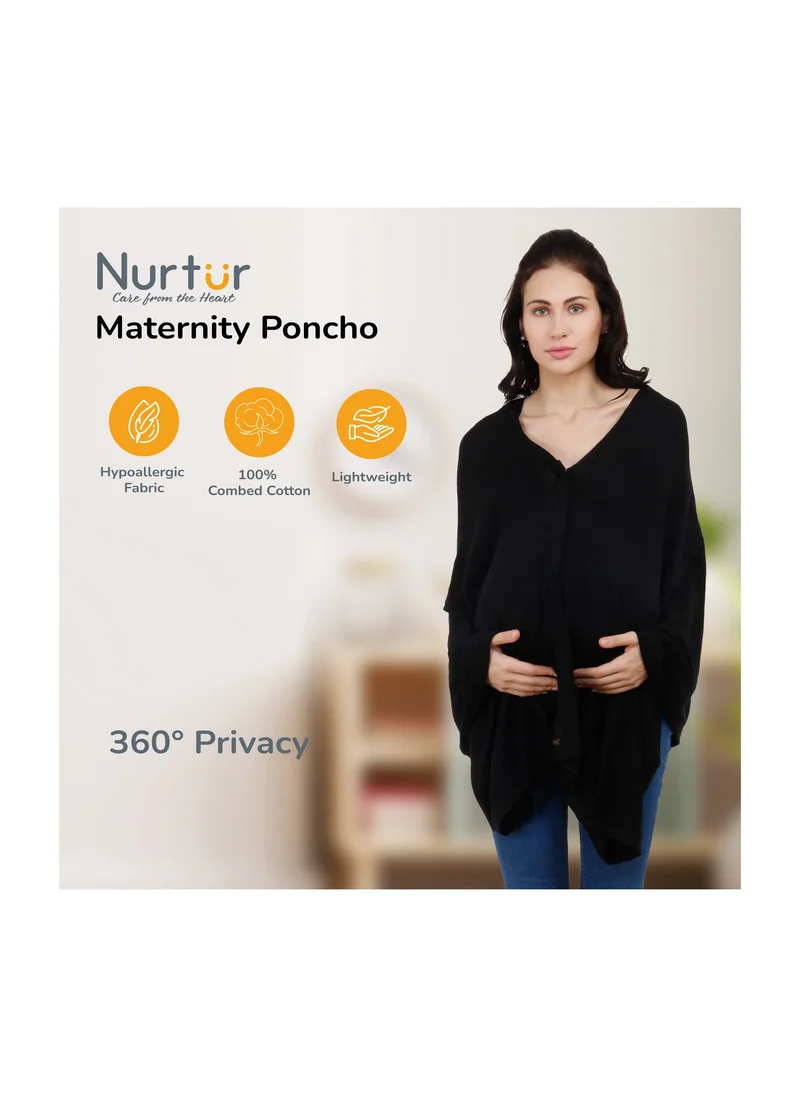 نورتر Cotton Nursing Maternity Poncho For Breastfeeding