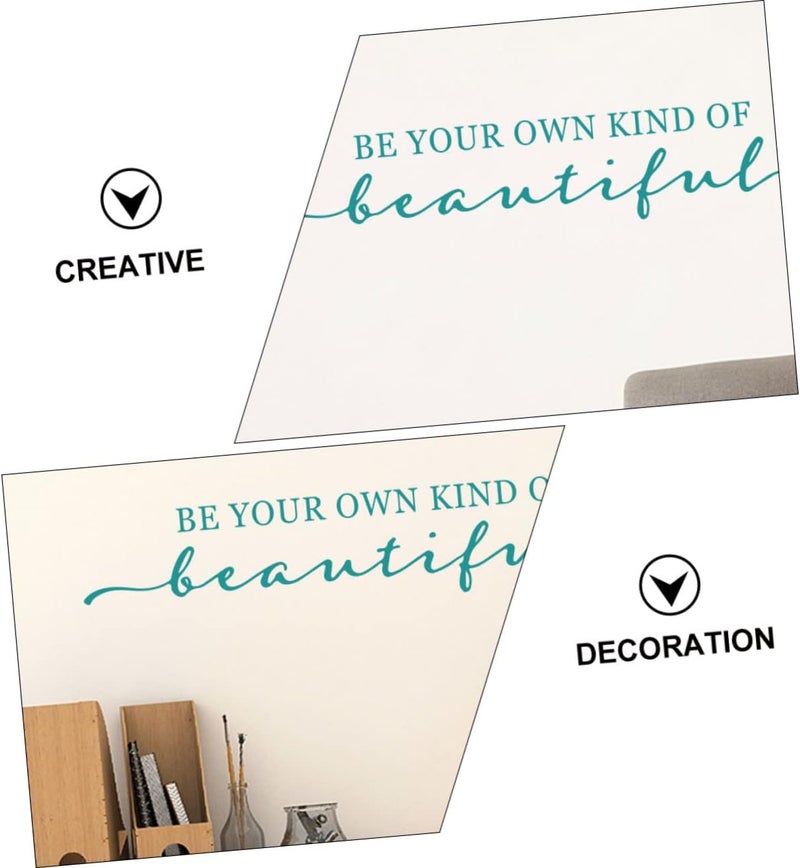 klarako 2pcs Art Pvc and Stickers Fashion Quotes Sayings for Bedroom Removable Tv Decoration Sticker Background Living Your Decorative Modern Room Home Decorations Decor Be Wallpaper Wall - Image 5