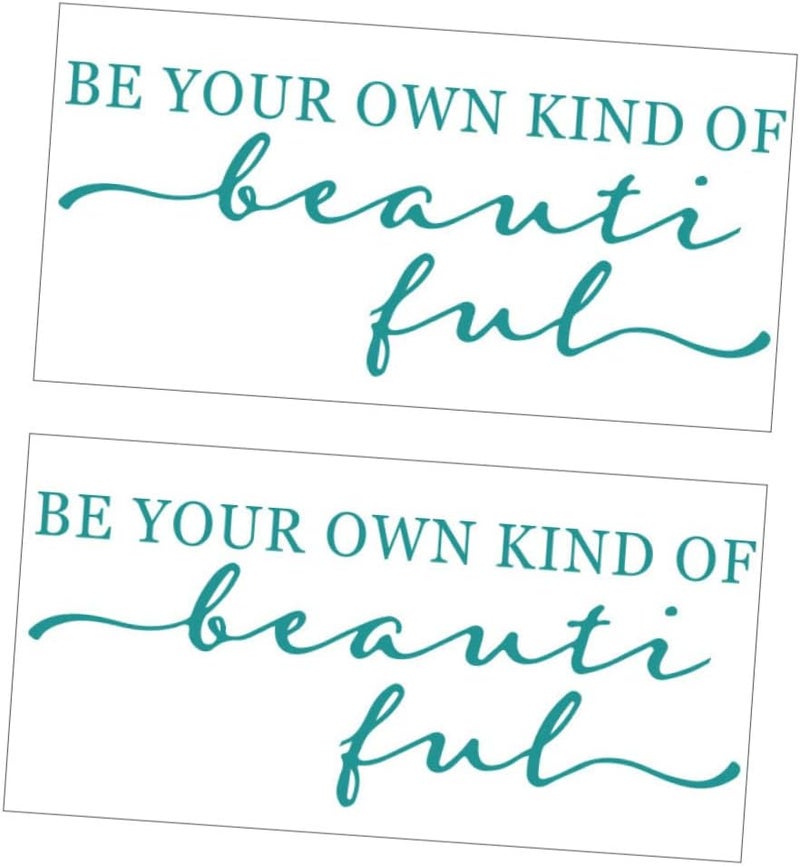 klarako 2pcs Art Pvc and Stickers Fashion Quotes Sayings for Bedroom Removable Tv Decoration Sticker Background Living Your Decorative Modern Room Home Decorations Decor Be Wallpaper Wall - Image 1