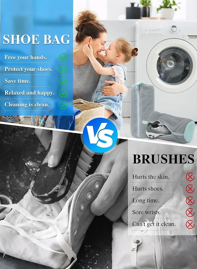 APEX Shoe Washing Machine Bag, 2pc Reusable Shoe Cleaning Bag, Laundry Shoe Bag for Washer and Dryer - Image 5