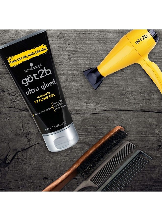 Got2b Ultra Glued Invincible Styling Hair Gel, 6 Ounce - Image 4