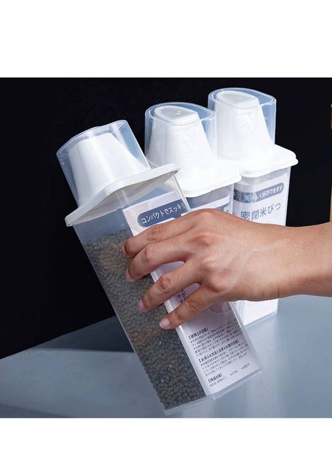 Airtight container for storing legumes, preserves freshness and protects against moisture. Ideal for organizing your kitchen and storing lentils, rice, beans, and more.