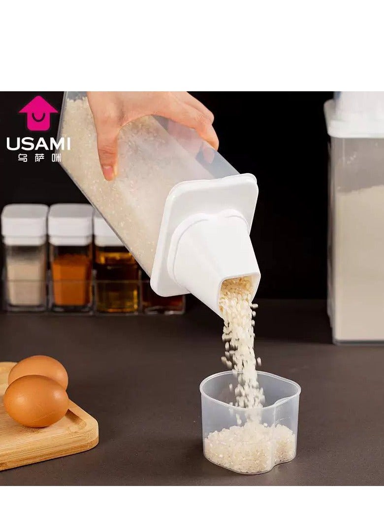 Airtight container for storing legumes, preserves freshness and protects against moisture. Ideal for organizing your kitchen and storing lentils, rice, beans, and more.  - Image 3