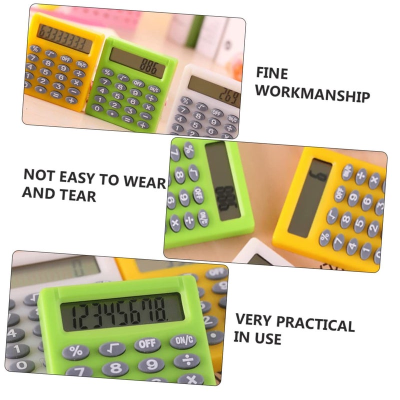 Calculation Set Of 3 Portable Mini Calculators Students Arithmetic Fade Resistant Easy Addition Subtraction Multiplication Division Exams Learning - Image 4