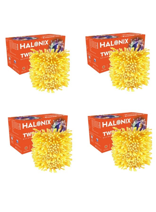 Halonix Twinkle 10M Yellow 46 LED Decorative String Light | | Fairy Light | Curtain Light | Diwali Lights for Decoration for Home, Christmas, and Other Occasions | Pack 4 - Image 1