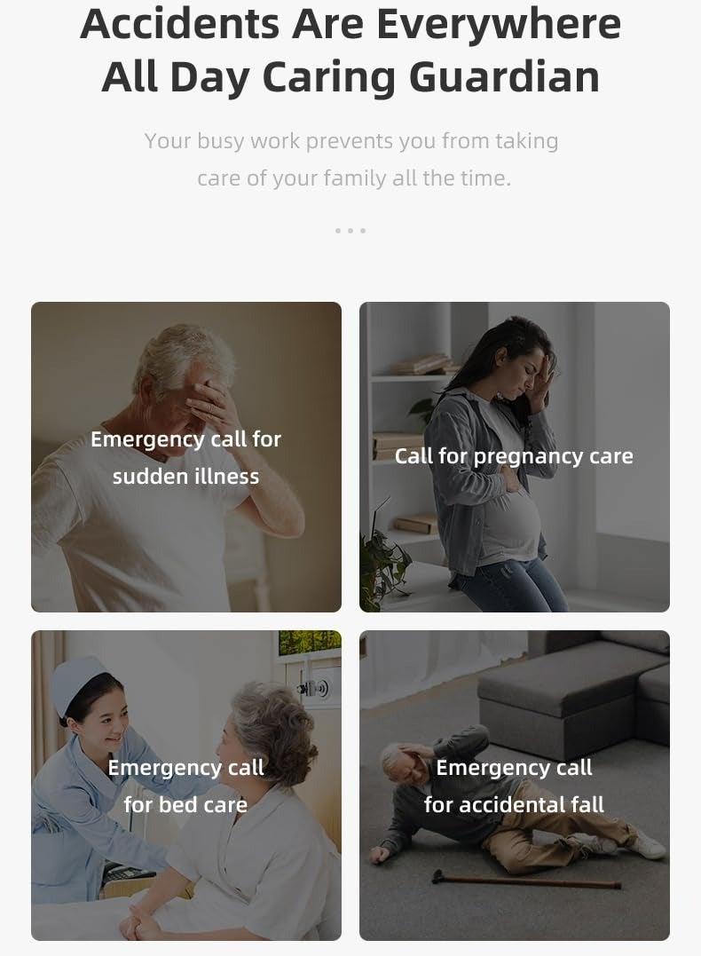 XiuWoo Caregiver Pager, WiFi Pager Life Alert Systems for Seniors, Elderly Pager SOS Emergency Button, Single Caretaker Remote Monitoring - Image 5