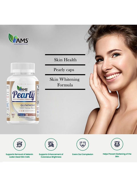 pearly glutathione capsule AMS Pearly Glutathione Skin Whitening Formula 60 capsules main image 1