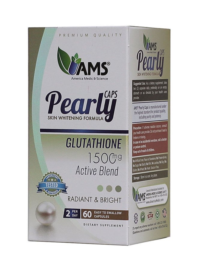 AMS كبسولات جلوتاثيون لتفتيح البشرة 1500 ملغ 60 حبة - Image 2