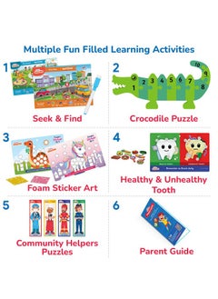 Smartivity Montessori Based Learning Kit For 3,4,5 Years Old Boys & Girls I Preschool Learning Activities I Puzzles, Sticker Art I Christmas, Birthday Gift For Kids For 3-6  - Image 2