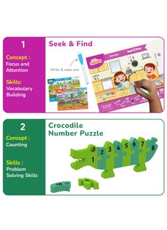 Smartivity Montessori Based Learning Kit For 3,4,5 Years Old Boys & Girls I Preschool Learning Activities I Puzzles, Sticker Art I Christmas, Birthday Gift For Kids For 3-6  - Image 3