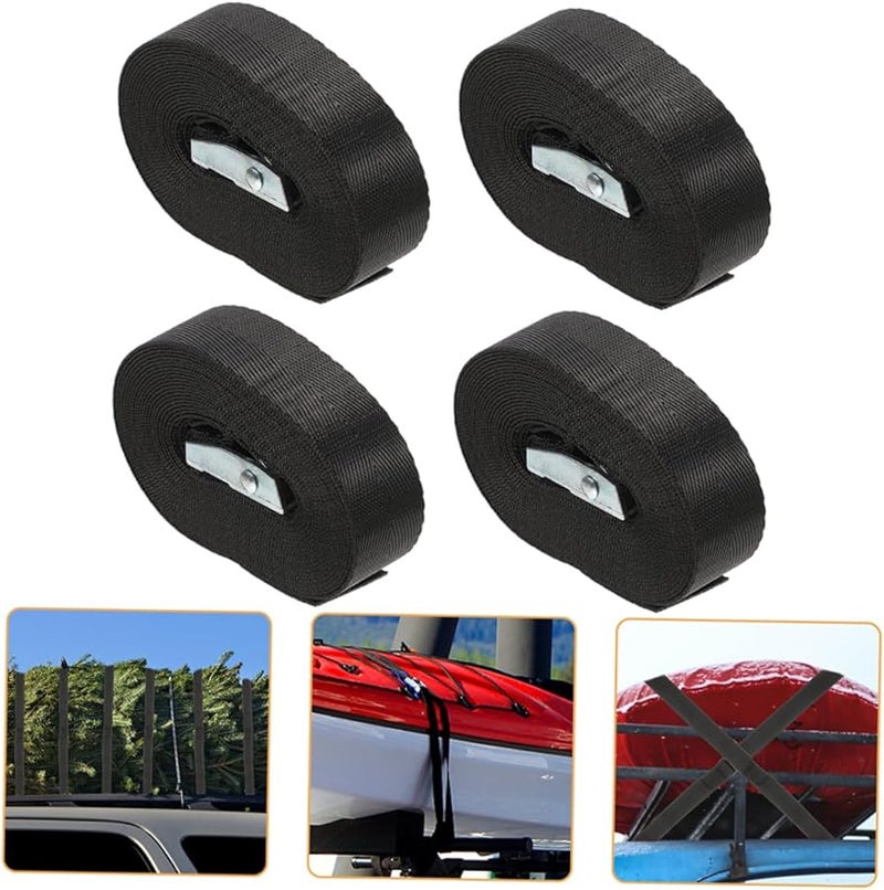 LIFKOME 6pcs Heavy Duty Bungee Tie Down Straps with Cam Buckles for Kayak Canoe SUP Roof Rack Cargo Securement - Image 3