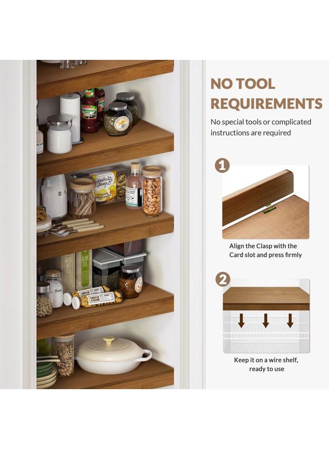 Gashell Wire Shelf Covers, Bamboo Wire Rack Covers for Pantry, Closet (5pcs, 36" W x 12" D) - Image 2