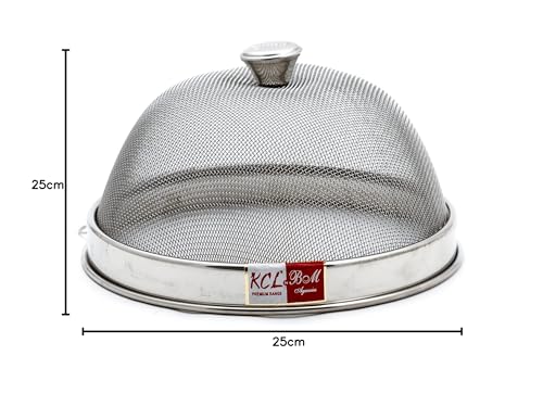 KCL Stainless Steel Multipurpose Food Grade Mesh Dome for Food/Fruits/Vegetables Cover - 1 Unit (Dimension 20 CM) - Image 2