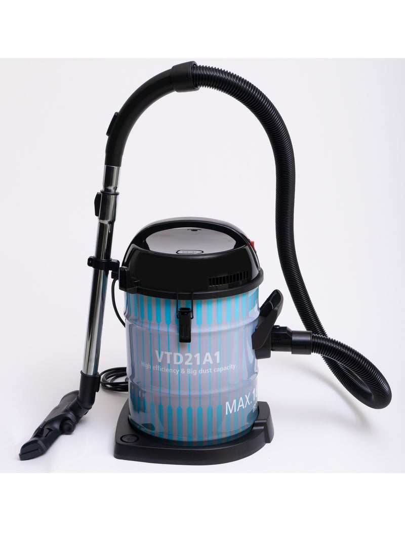 UGINE Ugine Drum Vacuum Cleaner, 21L, 1800W, Light Blue - UGDW-P14  - Image 1