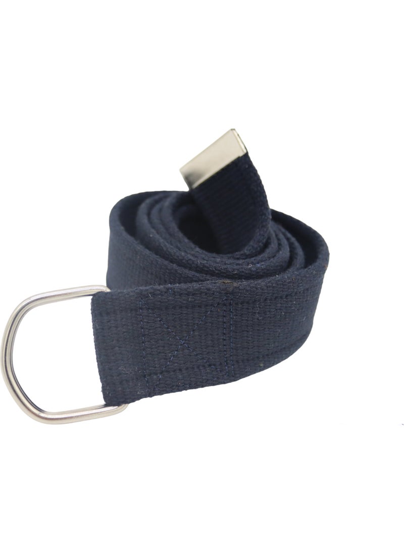 Anatolia Craft D Buckle Woven Men's Women's Young Navy Blue Tactical Sport Denim Canvas Cloth Belt  - Image 3