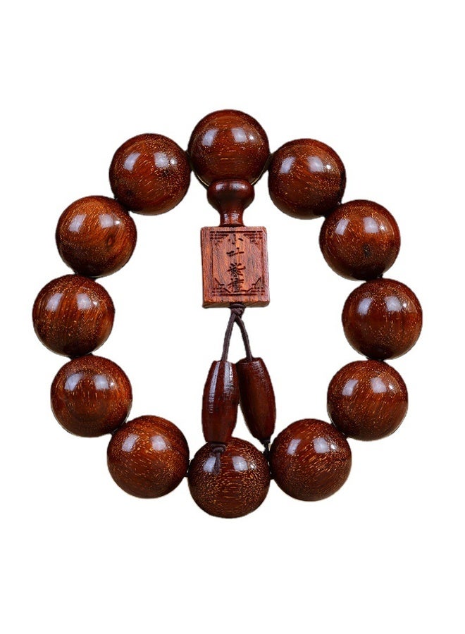 Zambia Small Leaf Purple Sandalwood High Density Gold Star Old Material Blood Sandalwood Bead Hand String Wholesale Prayer Bead Wood Bracelet Cultural Play - Image 1