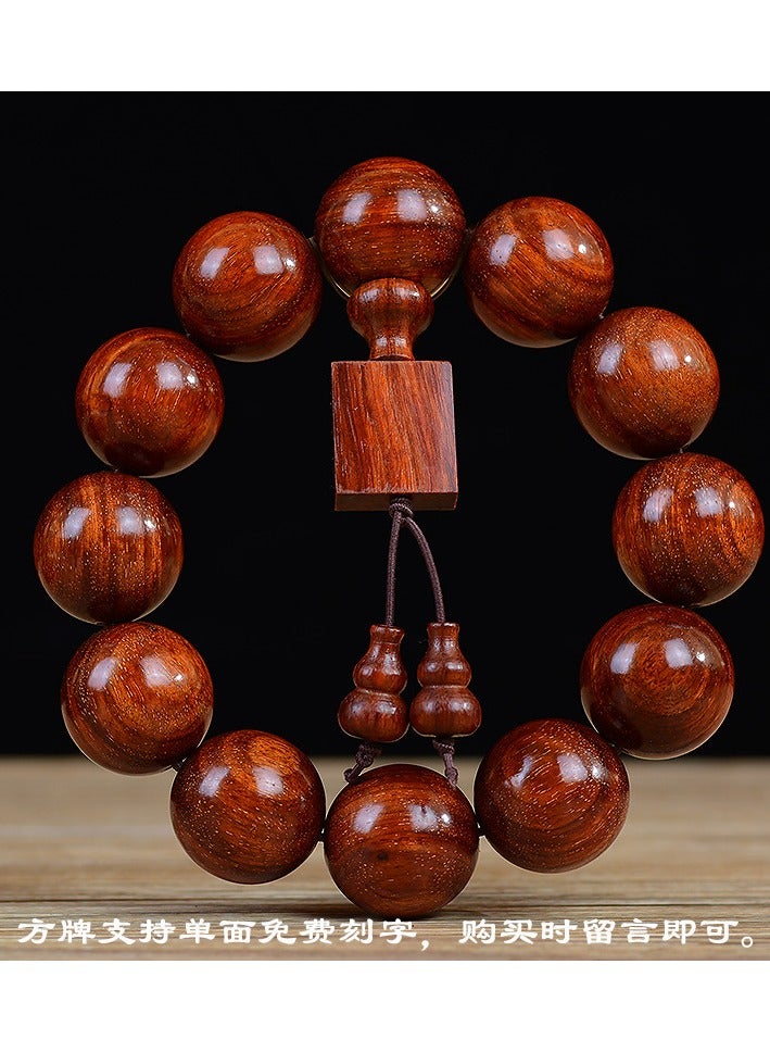 Zambia Small Leaf Purple Sandalwood High Density Gold Star Old Material Blood Sandalwood Bead Hand String Wholesale Prayer Bead Wood Bracelet Cultural Play - Image 2