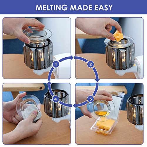 DRQ Plug in Wax Warmer- Ironwork Crystal Pluggable Fragrance Warmer for Warming Scented Candles or Wax Melts,Electric Oil Burner Wax Melt for Home, Kitchen, Living Room, Bedroom, SPA - Image 3