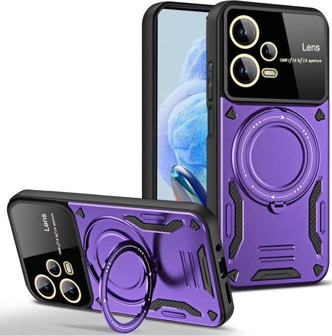 FUJİMAX FUJIMAX Xiaomi Redmi Note 12 Pro 5g Case Magsafe Feature Metal Ring Edge Silicone Phone Case  - Image 1