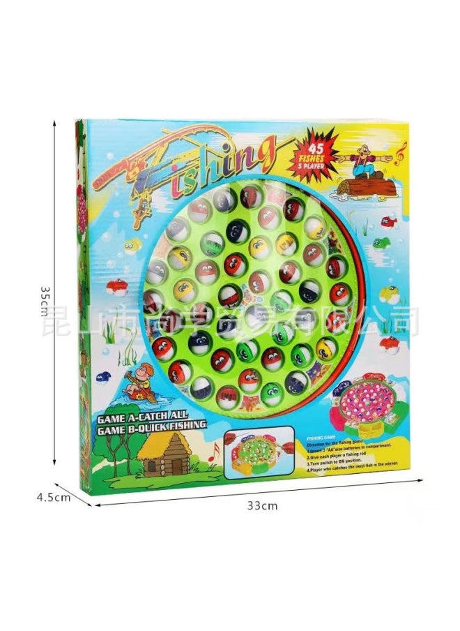 null - Electric Fishing Toy Children's Fishing Plate Export Parent-child Interactive Large Electric Rotating Fishing Plate Toy-color:4911*72 Pieces Per Box Minimum Order - Image 1