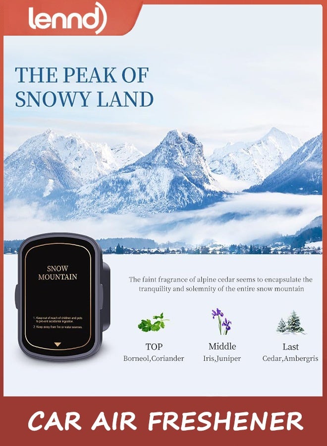 LENND 2025 Upgraded Smart Car Air Freshener,Car Diffuser Pro,Ultrasonic Atomizer,Auto On/Off, Adjustable Modes,8 Ambient Lights,Long-lasting Premium Scents(Snow Mountain) - Image 3